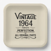 Gepersonaliseerde zestig 60ste verjaardagscadeaus papieren bordje (Voorkant)