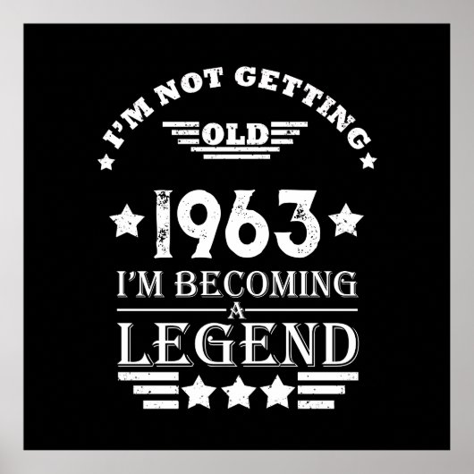 Gepersonaliseerde zestig 60ste verjaardagscadeaus poster (Voorkant)