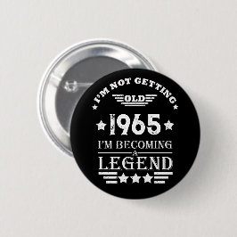 Gepersonaliseerde zestig 60ste verjaardagscadeaus ronde button 5,7 cm