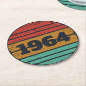 Gepersonaliseerde zestig  60ste verjaardagscadeaus ronde kartonnen onderzetter (Gebogen)