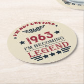 Gepersonaliseerde zestig  60ste verjaardagscadeaus ronde kartonnen onderzetter (Gebogen)