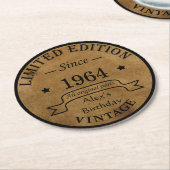Gepersonaliseerde zestig  60ste verjaardagscadeaus ronde kartonnen onderzetter (Gebogen)