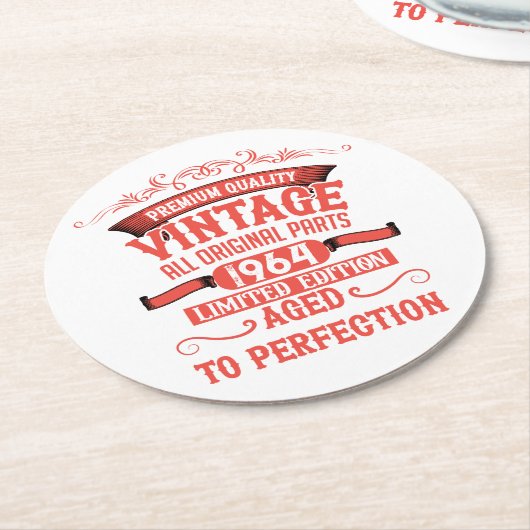 Gepersonaliseerde zestig  60ste verjaardagscadeaus ronde kartonnen onderzetter (Gebogen)