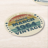 Gepersonaliseerde zestig  60ste verjaardagscadeaus ronde kartonnen onderzetter (Gebogen)