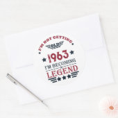 Gepersonaliseerde zestig  60ste verjaardagscadeaus ronde sticker (Envelop)