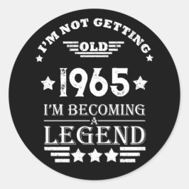 Gepersonaliseerde zestig 60ste verjaardagscadeaus ronde sticker