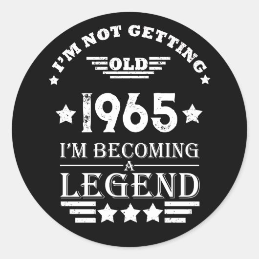 Gepersonaliseerde zestig  60ste verjaardagscadeaus ronde sticker (Voorkant)