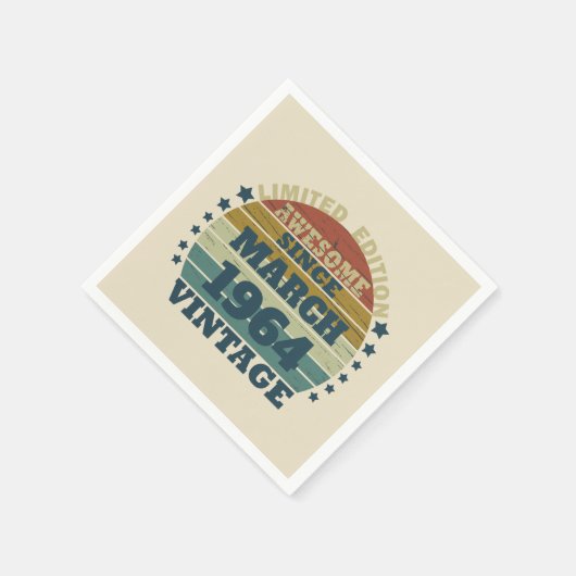 Gepersonaliseerde zestig  60ste verjaardagscadeaus servet (Hoek)
