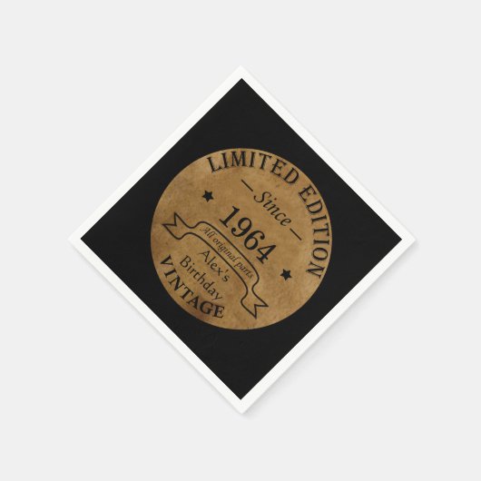 Gepersonaliseerde zestig  60ste verjaardagscadeaus servet (Hoek)