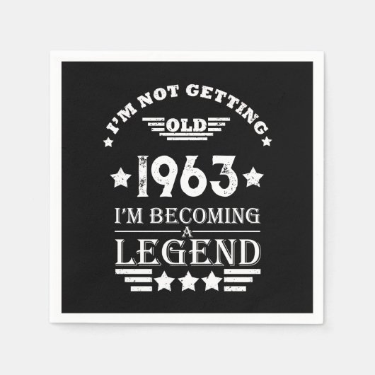 Gepersonaliseerde zestig  60ste verjaardagscadeaus servet (Voorkant)