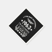 Gepersonaliseerde zestig  60ste verjaardagscadeaus servet (Hoek)