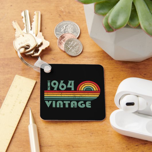 Gepersonaliseerde zestig 60ste verjaardagscadeaus sleutelhanger (Bureau)