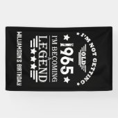 Gepersonaliseerde zestig  60ste verjaardagscadeaus spandoek (Horizontaal)