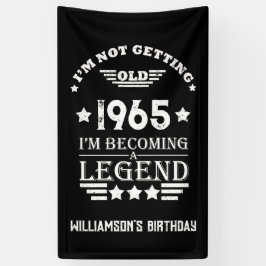 Gepersonaliseerde zestig 60ste verjaardagscadeaus spandoek