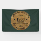 Gepersonaliseerde zestig  60ste verjaardagscadeaus spandoek (Horizontaal)