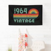 Gepersonaliseerde zestig  60ste verjaardagscadeaus spandoek (Insitu)