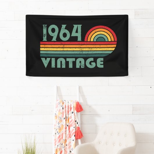 Gepersonaliseerde zestig  60ste verjaardagscadeaus spandoek (Insitu)