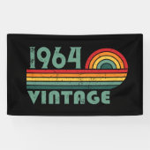 Gepersonaliseerde zestig  60ste verjaardagscadeaus spandoek (Horizontaal)