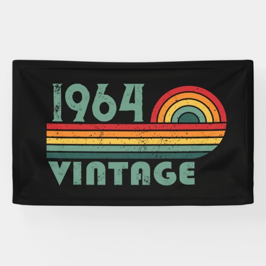 Gepersonaliseerde zestig  60ste verjaardagscadeaus spandoek (Horizontaal)