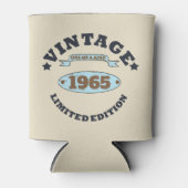 Gepersonaliseerde zestig vintage 60ste verjaardags blikjeskoeler (Voorkant)