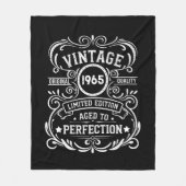 Gepersonaliseerde zestig vintage 60ste verjaardags fleece deken (Voorkant)