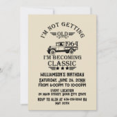 Gepersonaliseerde zestig vintage 60ste verjaardags kaart (Voorkant)