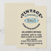 Gepersonaliseerde zestig vintage 60ste verjaardags kaart (Voorkant / Achterkant)