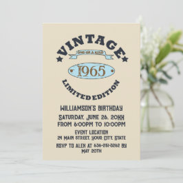 Gepersonaliseerde zestig vintage 60ste verjaardags kaart