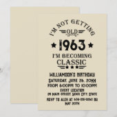 Gepersonaliseerde zestig vintage 60ste verjaardags kaart (Voorkant / Achterkant)