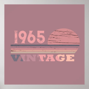 Gepersonaliseerde zestig vintage 60ste verjaardags poster