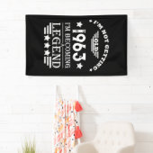 Gepersonaliseerde zestig vintage 60ste verjaardags spandoek (Insitu)