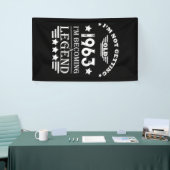 Gepersonaliseerde zestig vintage 60ste verjaardags spandoek (Beurs)