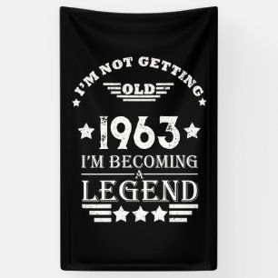 Gepersonaliseerde zestig vintage 60ste verjaardags spandoek