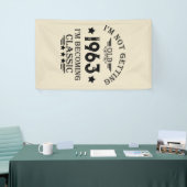 Gepersonaliseerde zestig vintage 60ste verjaardags spandoek (Beurs)