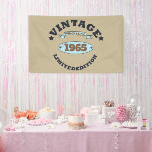 Gepersonaliseerde zestig vintage 60ste verjaardags spandoek