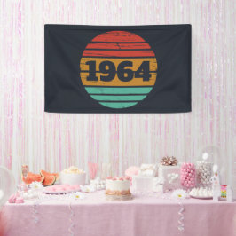 Gepersonaliseerde zestig vintage 60ste verjaardags spandoek