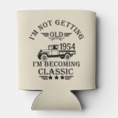 Gepersonaliseerde zeventig vintages 70ste verjaard blikjeskoeler (Achterkant)