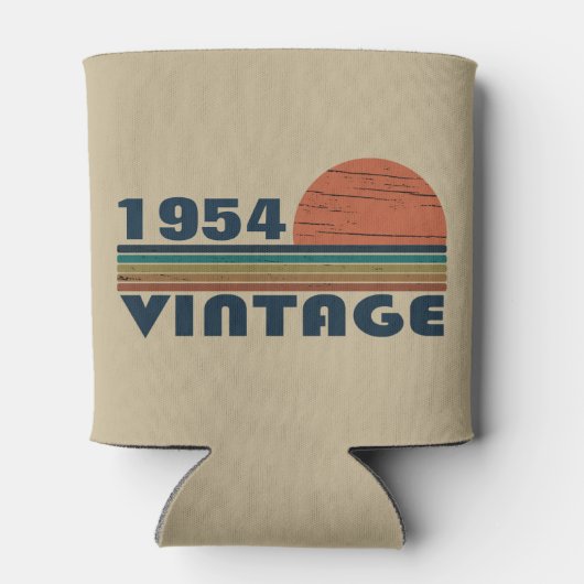 Gepersonaliseerde zeventig vintages 70ste verjaard blikjeskoeler (Achterkant)