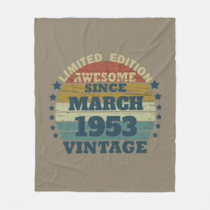 Gepersonaliseerde zeventig vintages 70ste verjaard fleece deken