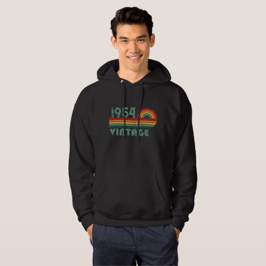 Gepersonaliseerde zeventig vintages 70ste verjaard hoodie (Voorkant volledig)