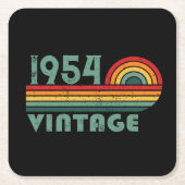 Gepersonaliseerde zeventig vintages 70ste verjaard kartonnen onderzetters (Voorkant)