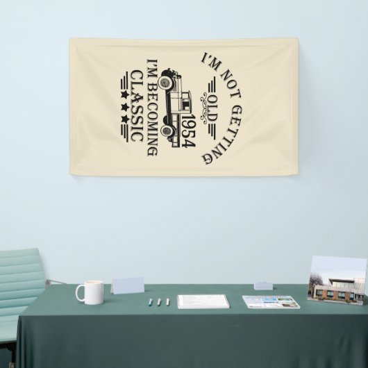 Gepersonaliseerde zeventig vintages 70ste verjaard spandoek (Beurs)