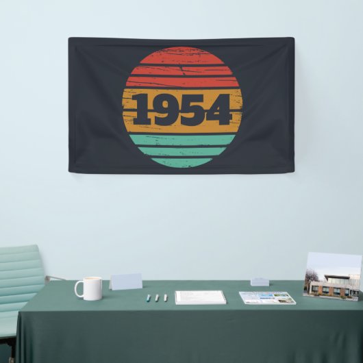 Gepersonaliseerde zeventig vintages 70ste verjaard spandoek (Beurs)