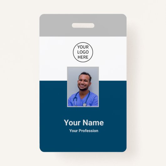 Gepersonaliseerde ziekenhuis moderne werknemer per badge (Voorkant)