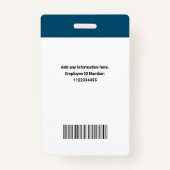 Gepersonaliseerde ziekenhuis moderne werknemer per badge (Achterkant)