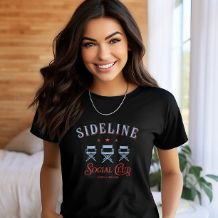 Gepersonaliseerde zijlijn sociale club sport moede t-shirt
