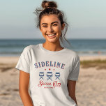 Gepersonaliseerde zijlijn sociale club sport moede t-shirt<br><div class="desc">Gepersonaliseerde zijlijn Sociale Club Trots Sport Mama of Vriendin T-shirt</div>
