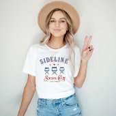 Gepersonaliseerde zijlijn sociale club sport moede t-shirt
