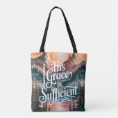 Gepersonaliseerde Zijn genade is voldoende Christe Tote Bag (Achterkant)