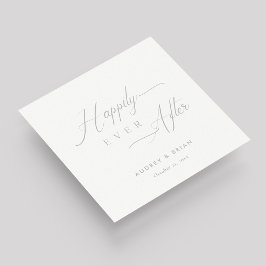 Gepersonaliseerde Zilver 'Happy Ever After' bruilo Servet